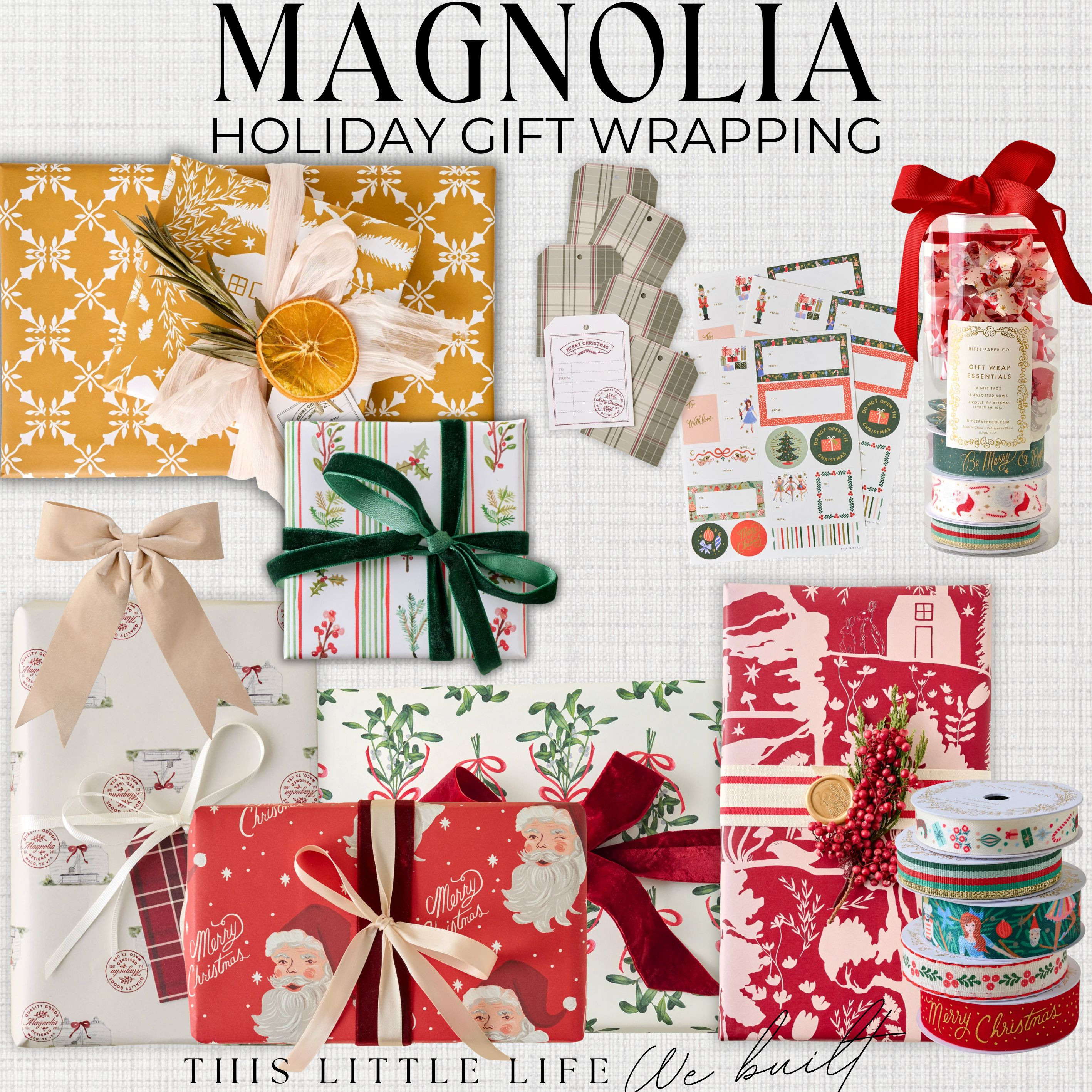 Holiday Gift Wrapping Essentials from Magnolia Home!
Magnolia Holiday / Kraft Wrapping Paper / Patterned Gift Wrap Rolls / Satin & Velvet Ribbons / Linen Ribbon Spools / Gift Tags & Labels / Tissue Paper Sets / Gift Bags / Gift Boxes / Twine & String / Holiday Stickers / Washi Tape / Scissors & Tape Dispensers / Ribbon Organizers / Wrapping Paper Storage Bags / Gift Card Holders / Decorative Bows / Personalized Tags / Holiday Stamps & Seals / Wax Seal Kits / Metallic Pens / Gift Wrap Caddies / Reusable Fabric Wrap / Festive Boxes with Lids / Mini Ornaments for Gifts / Wrapping Station Organizer / Aesthetic Gift Wrapping / Velvet Ribbon
 

 #LTKHoliday #LTKSeasonal #LTKHome