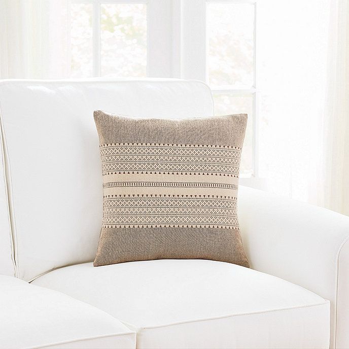 Kirra Banded Pillow Cover | Ballard Designs, Inc.