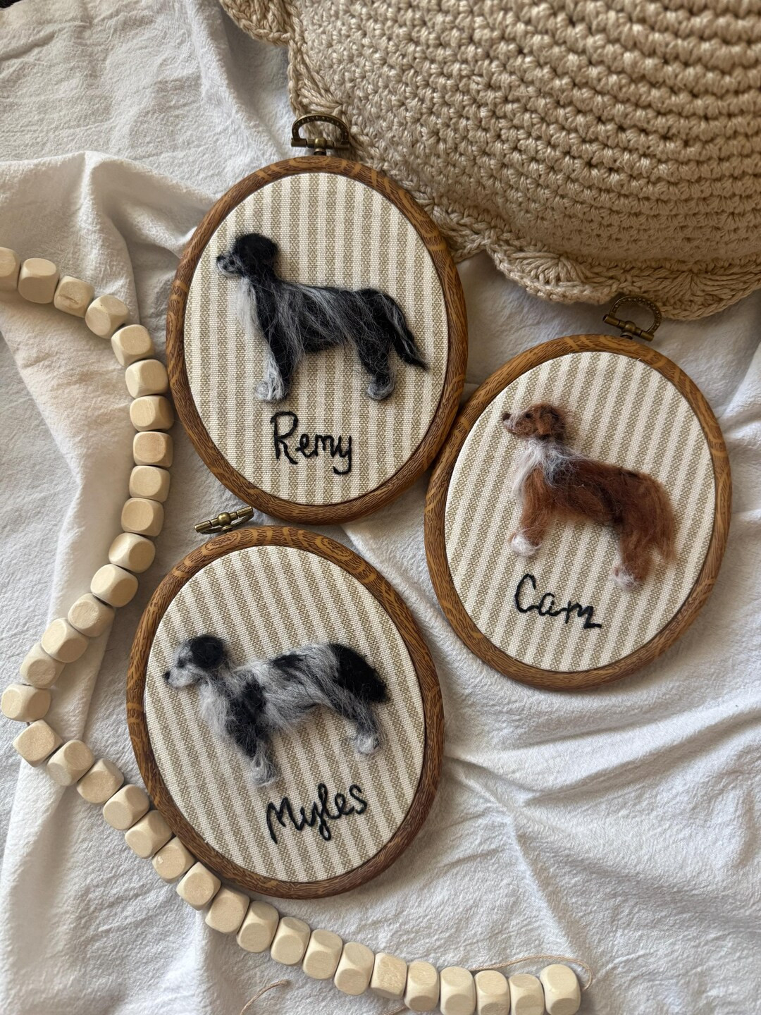 Custom Felt Needle Dog: Personalized Pet Portrait Embroidery - Etsy | Etsy (US)