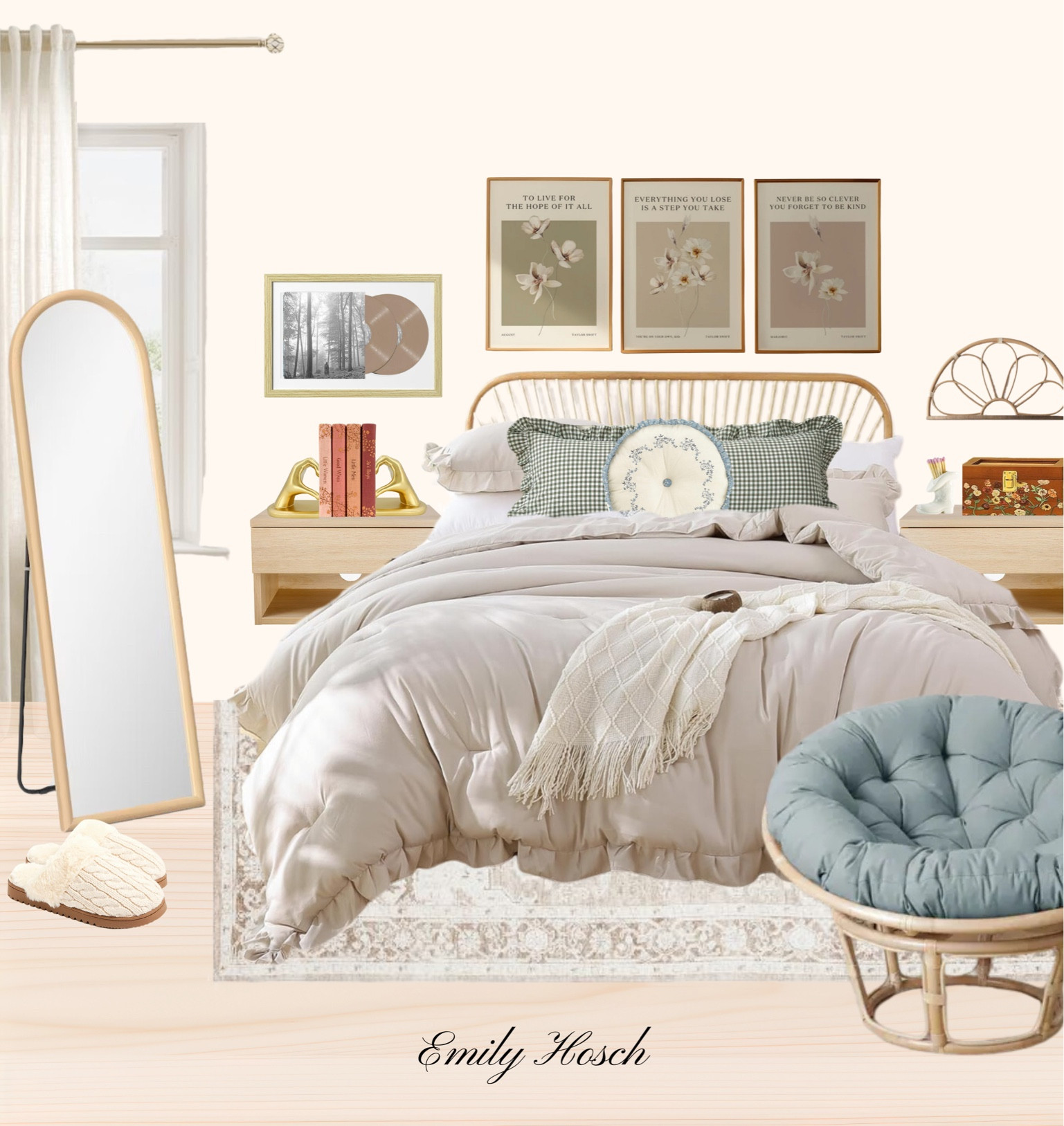 Boho Bedroom Inspo

Swiftie art  swiftie room  room inspo  home decor  home inspo  interior design  boho bedding  mirror  papasan chair  boho  wood nightstands  floating nightstands  art set  curtains  decor  swifties decor  vinyl frame  Emilyhosch

#LTKStyleTip #LTKGiftGuide #LTKHome