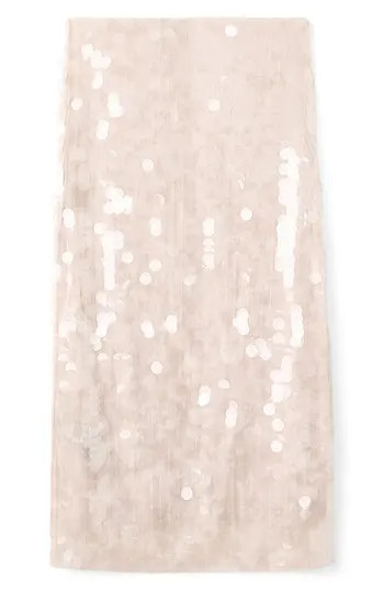 MANGO Sequin Paillette Midi Skirt in Ecru at Nordstrom Rack, Size X-Small | Nordstrom Rack