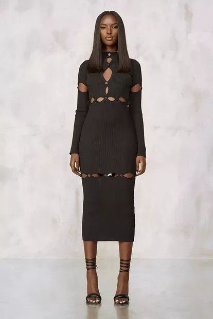 Kourtney Kardashian Barker Multiway Knitted Dress | Boohoo.com (US & CA)