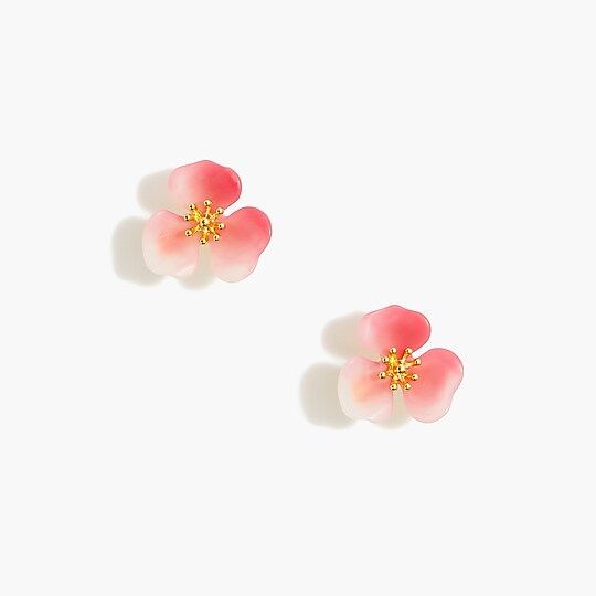 Acetate floral stud earrings | J.Crew Factory