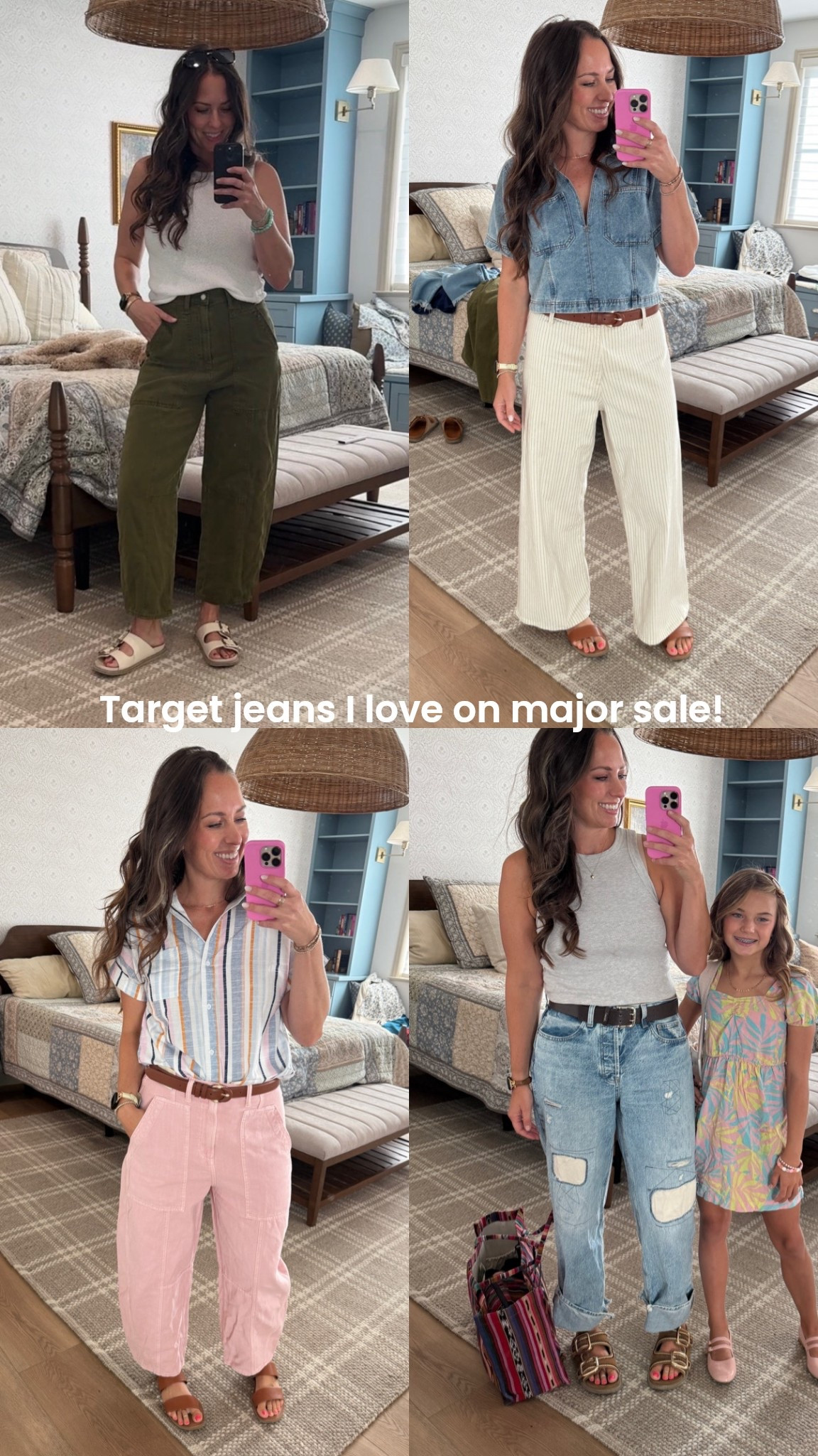 A few of my favorite Target pants I’ve been wearing are on on major sale and even CLEARANCE! I’m in my usual size for all but the pinstripe pants. Size up one on those! #target
