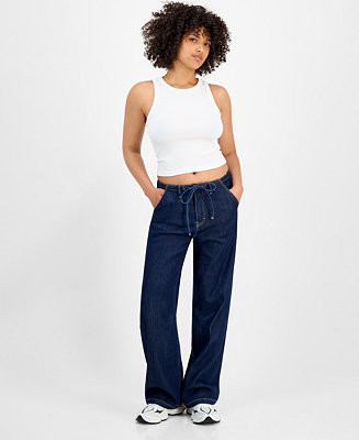 Juniors' Wide-Leg Lightweight Jeans | Macy's