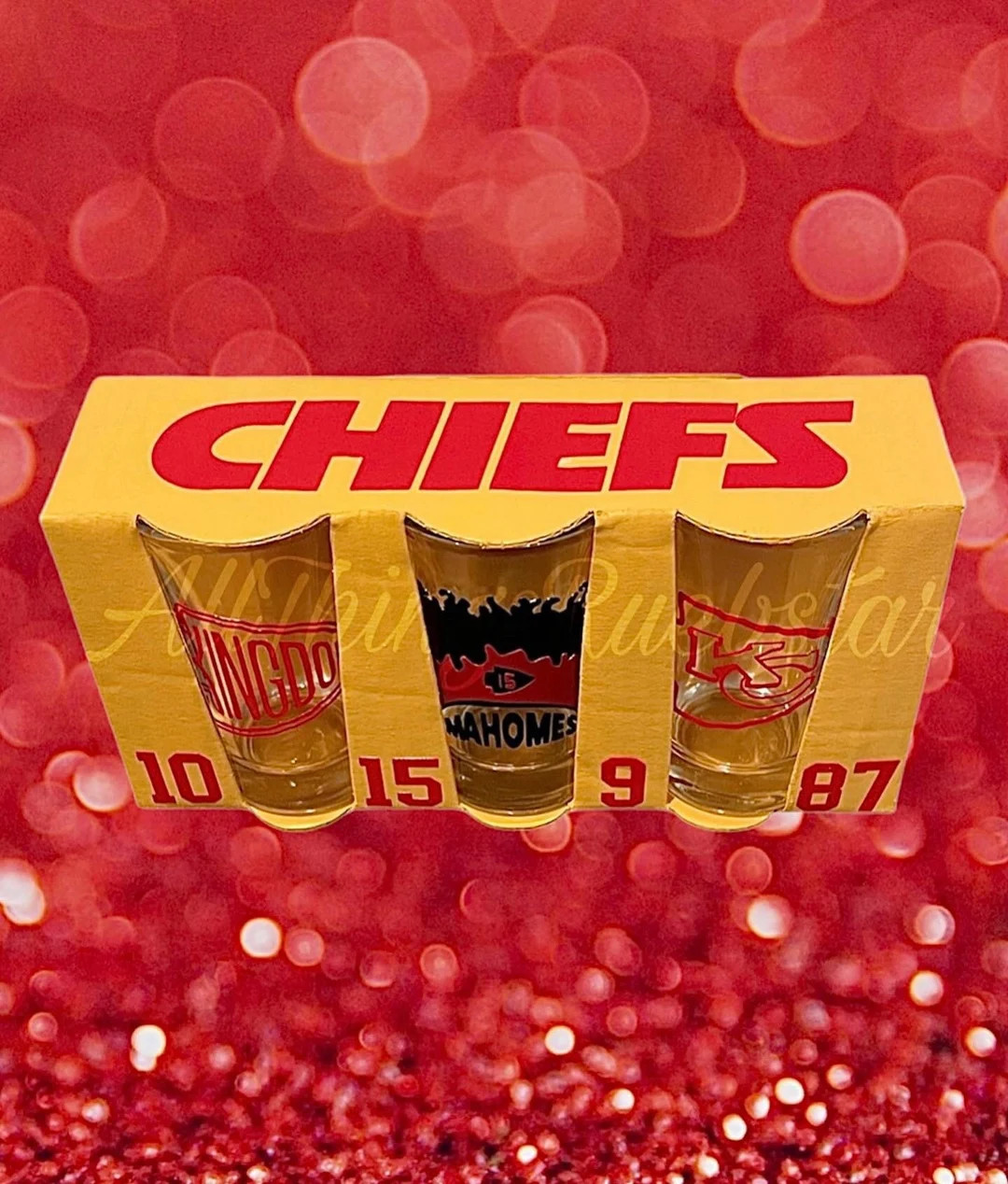 KC Chiefs Shot Glasses - Etsy | Etsy (US)