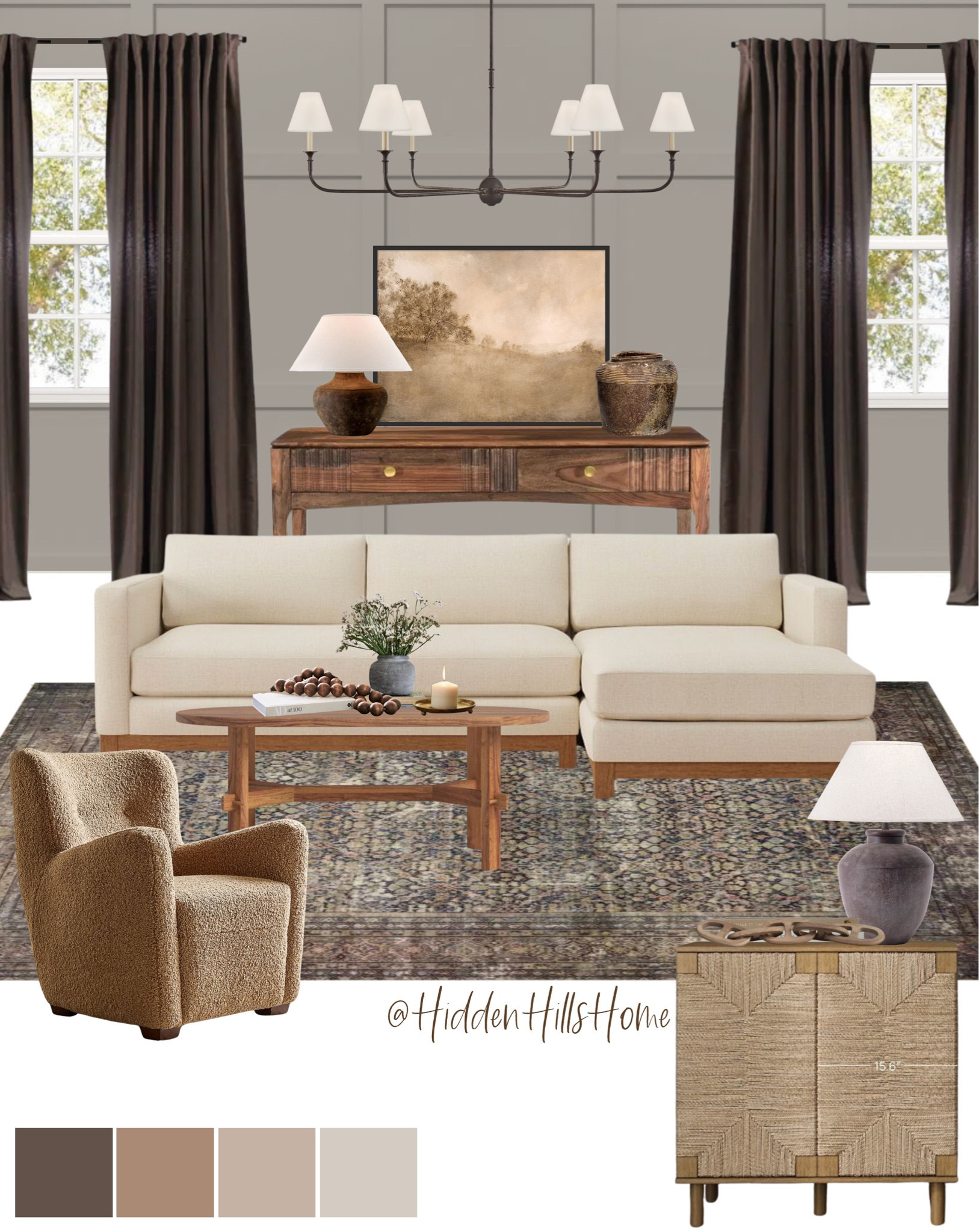 Living room decor mood board, living room design, family room, home decor, living room inspiration, sectional sofa, accent chair #livingroom

#LTKstyletip #LTKsalealert #LTKhome