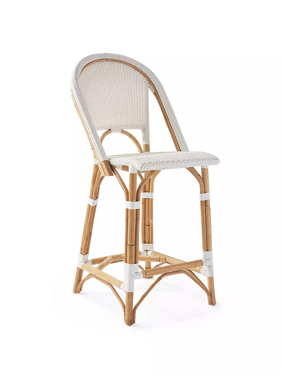 Riviera Rattan Bar & Counter Stools | Serena and Lily