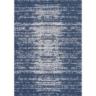 Unique Loom Decatur Static Navy Blue 6 ft. 4 in. x 9 ft. Area Rug-3148125 - The Home Depot | The Home Depot