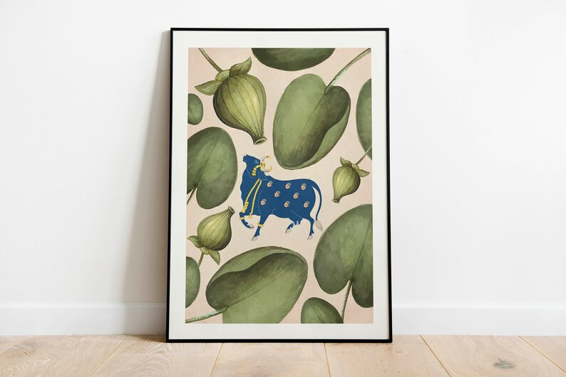 Indian Folk Art Cow Prints Living Room Decor Printable | Etsy | Etsy (US)