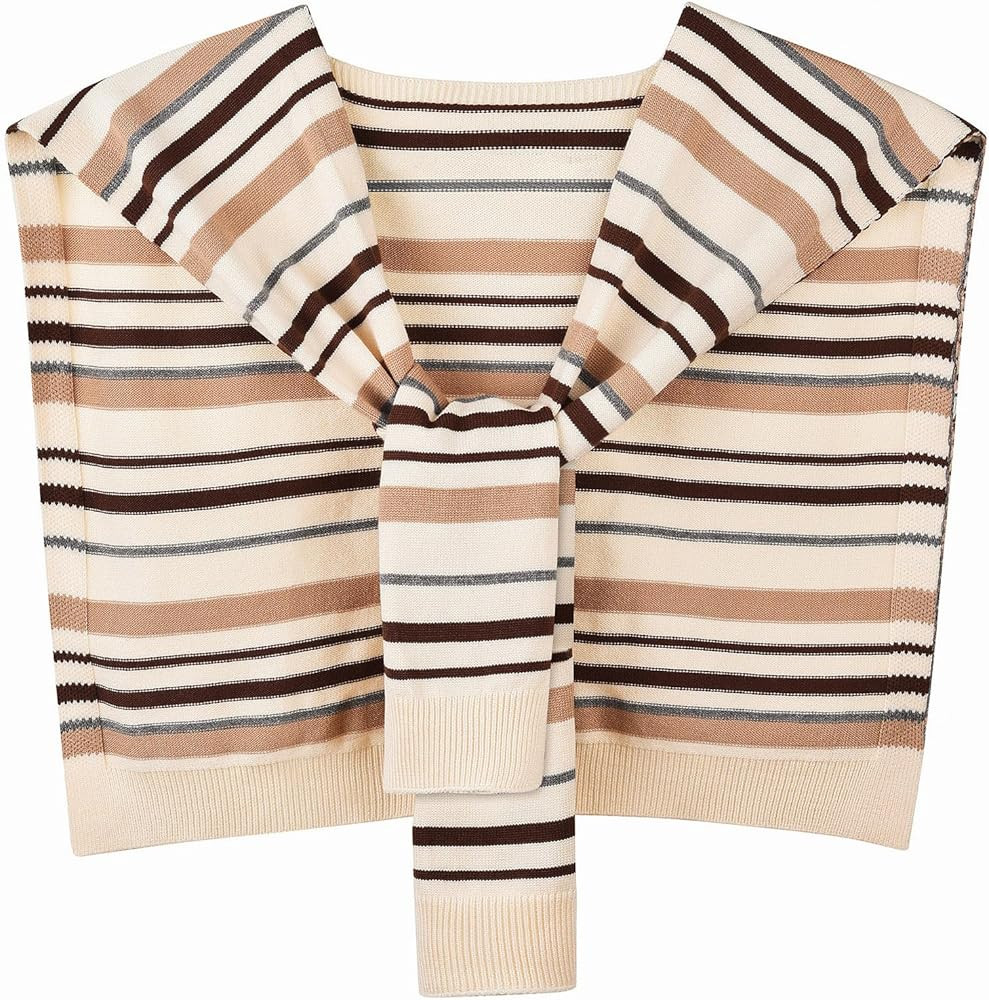 Sweater Shawl Wraps for Women Sweater Knitted Knotted Shawls Travel Casual Scarf Cape Shoulder To... | Amazon (US)