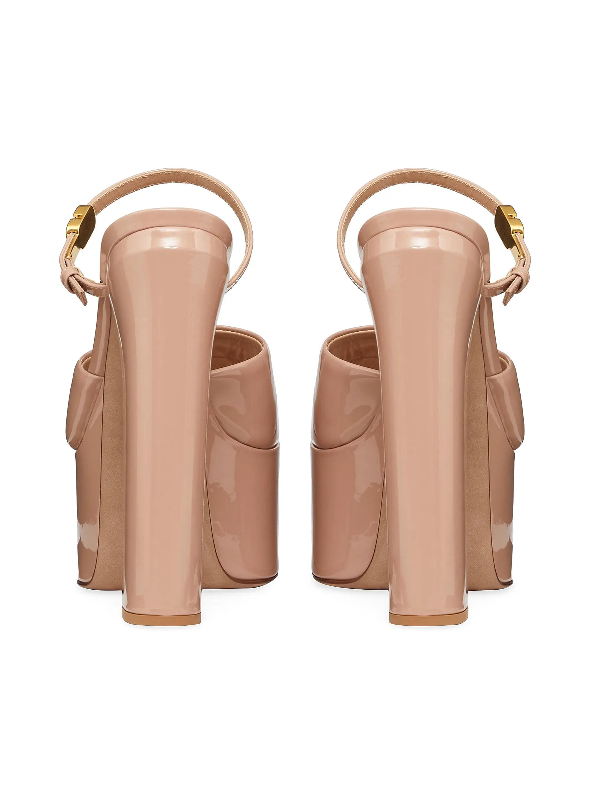 Shop Valentino Garavani Tan-go Platforms Patent Leather Slide 155mm | Saks Fifth Avenue | Saks Fifth Avenue
