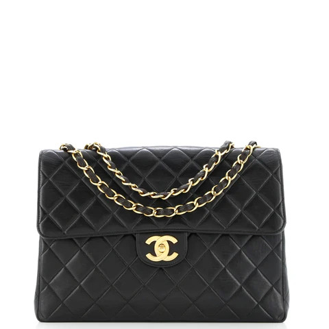 Vintage Classic Single Flap Bag Quilted Lambskin Jumbo | Rebag