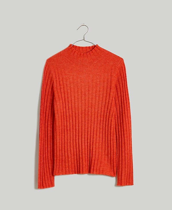 Alpaca-Blend Mockneck Sweater | Madewell | Madewell