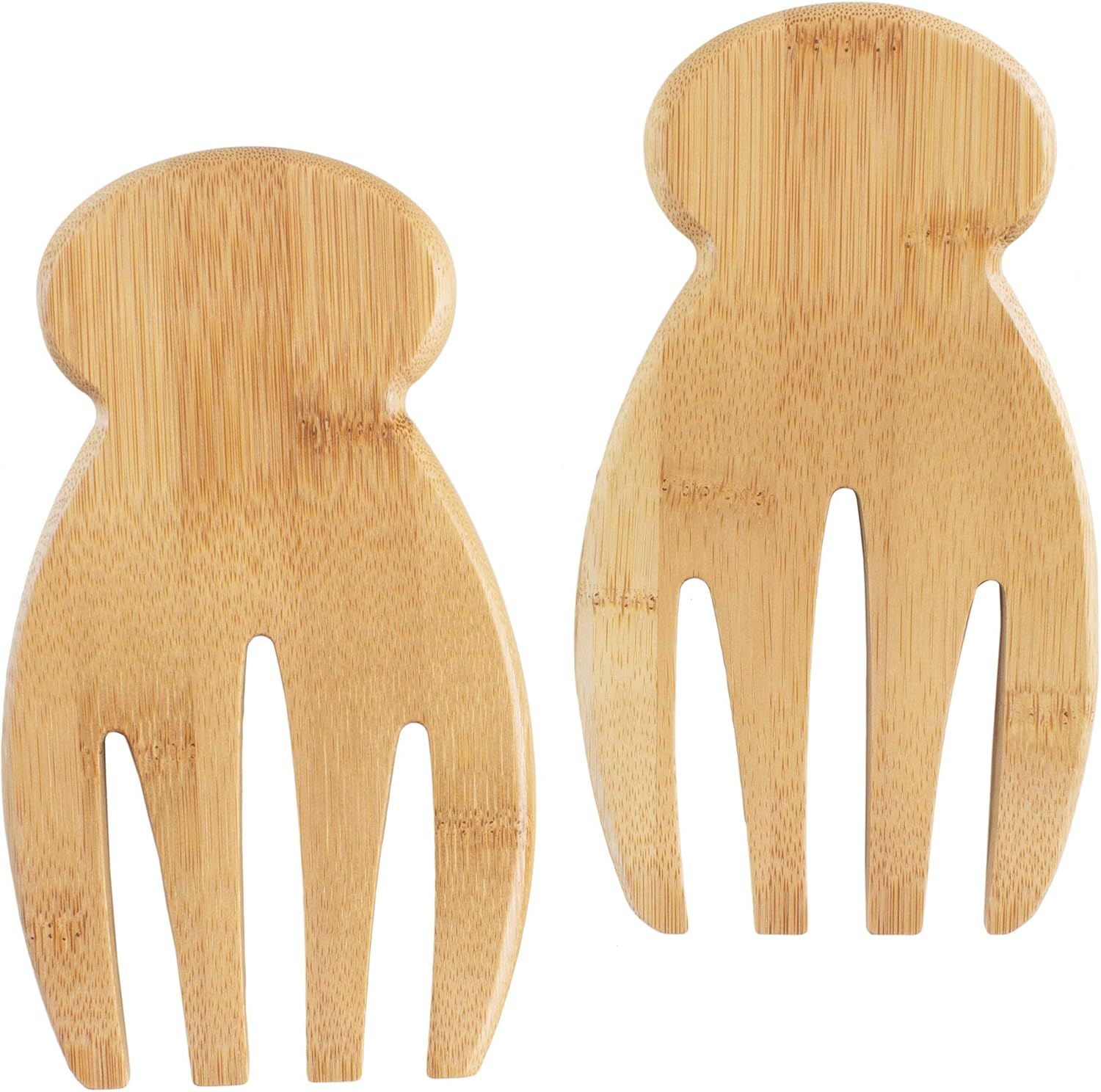 Totally Bamboo Salad Hands, Set of 2 Bamboo Wood Salad Servers, Great for Tossing and Serving Sal... | Amazon (US)