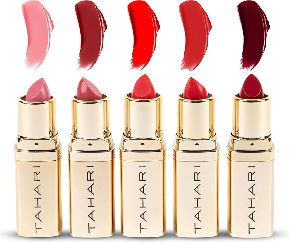 VOTUM Tahari 5pc Lipstick Set – Multi-Finish Lipsticks for Women, Matte, Cream, and Pearl, Long... | Amazon (US)