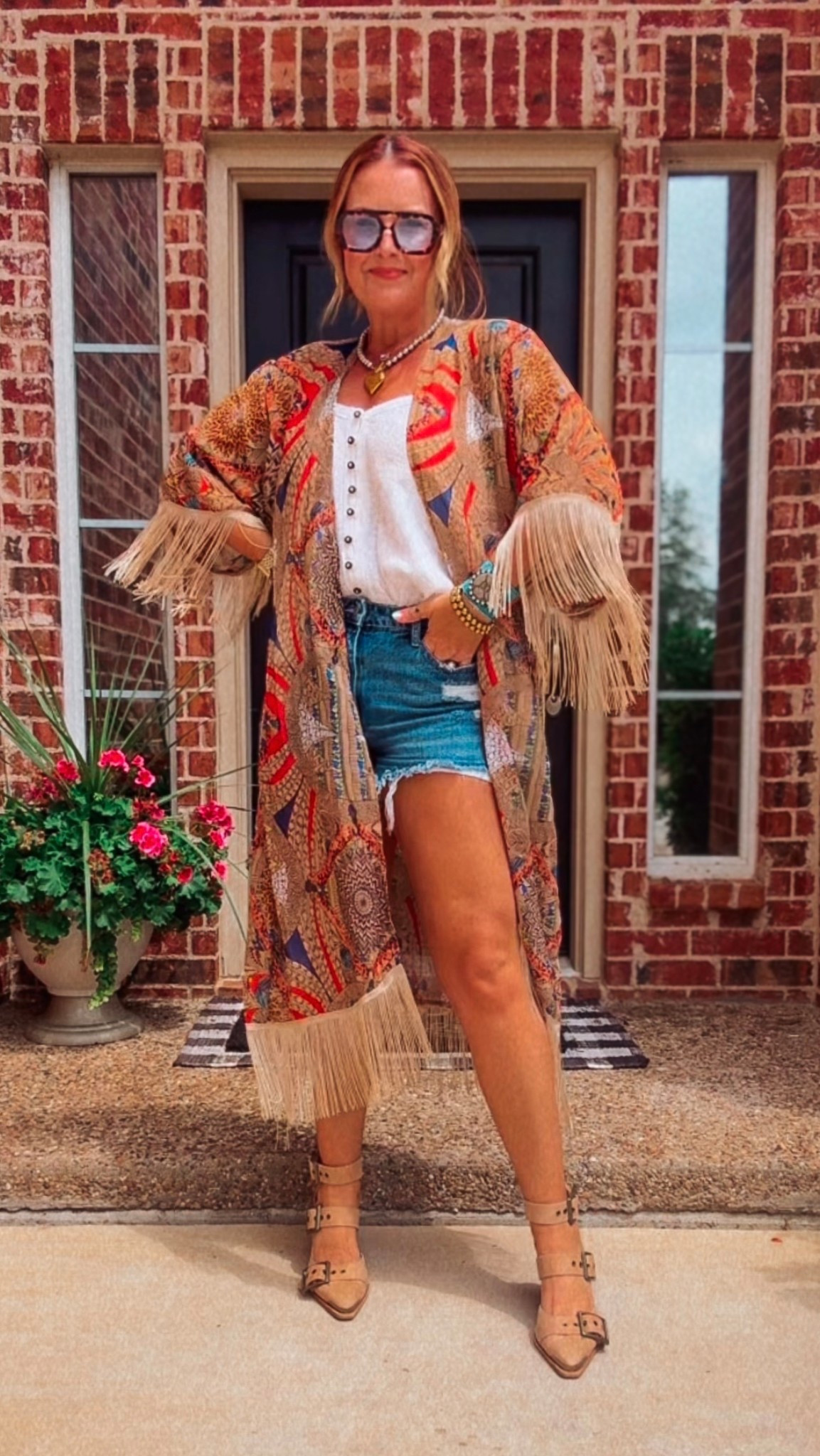 Smitten with this Amazon fringe kimono 😍 

#LTKOver40 #LTKShoeCrush #LTKFindsUnder50
