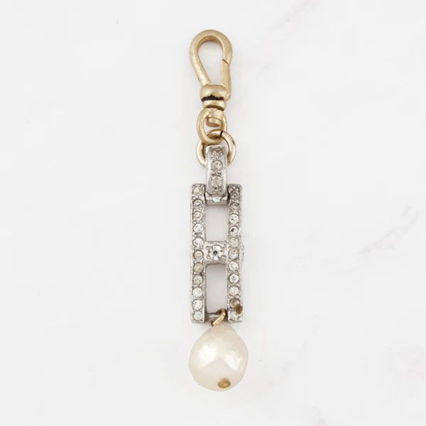 Vintage Art Deco Crystal Link and Pearl Lorraine Charm | Lulu Frost