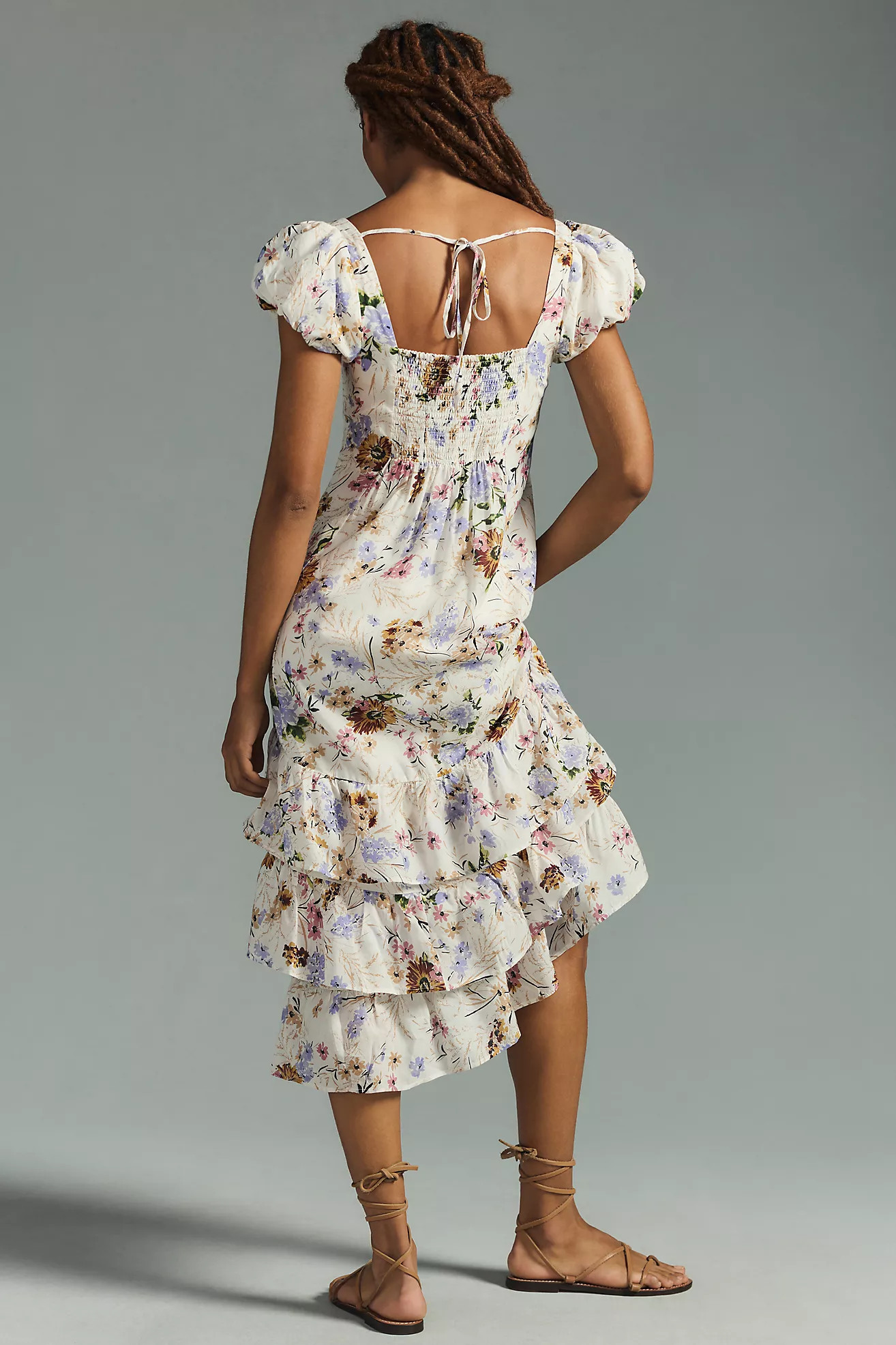 By Anthropologie Tiered Cap-Sleeve Dress | Anthropologie (US)