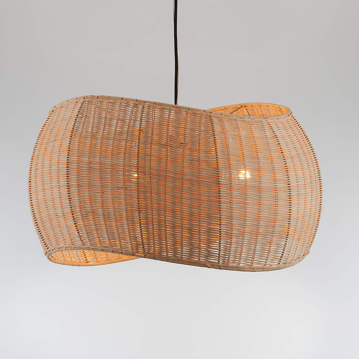 Althea Wicker Pendant Light 26" + Reviews | Crate & Barrel | Crate & Barrel