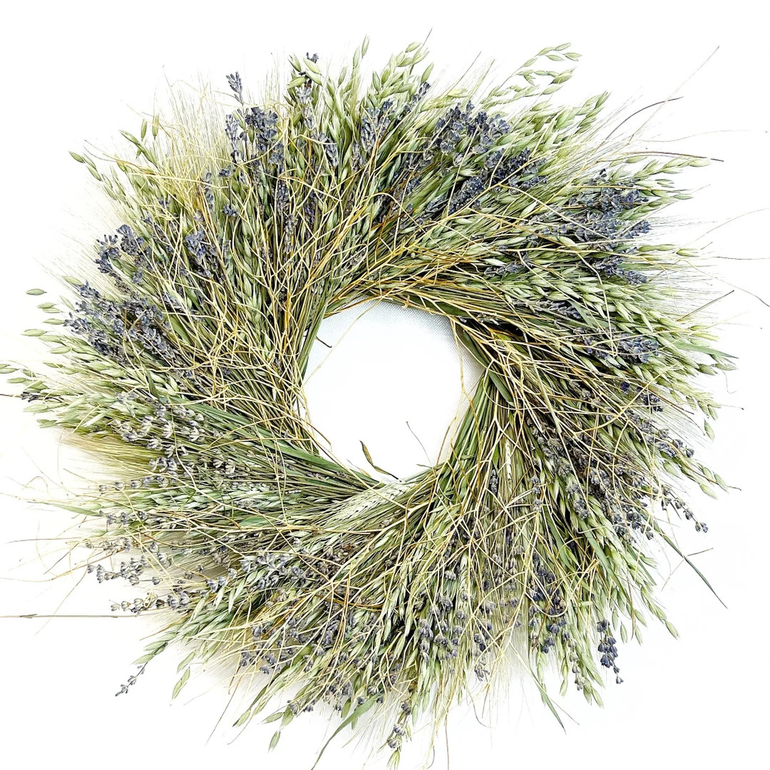 VanCortlandt Farms Natural Dried Flower Wheat Lodge Wreath | Etsy (US)