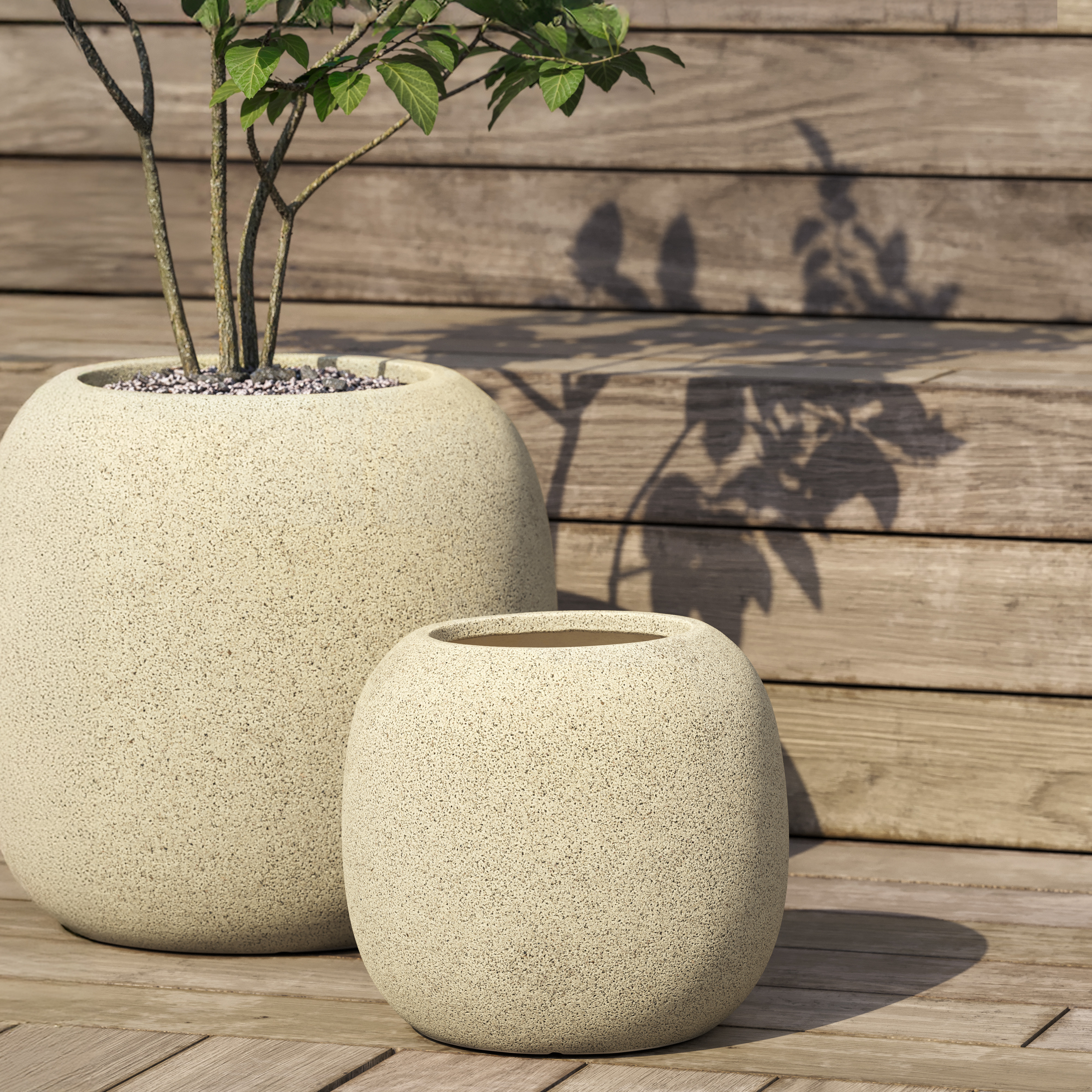 Pursl Large Indoor/Outdoor Planter - Sandstone | Article