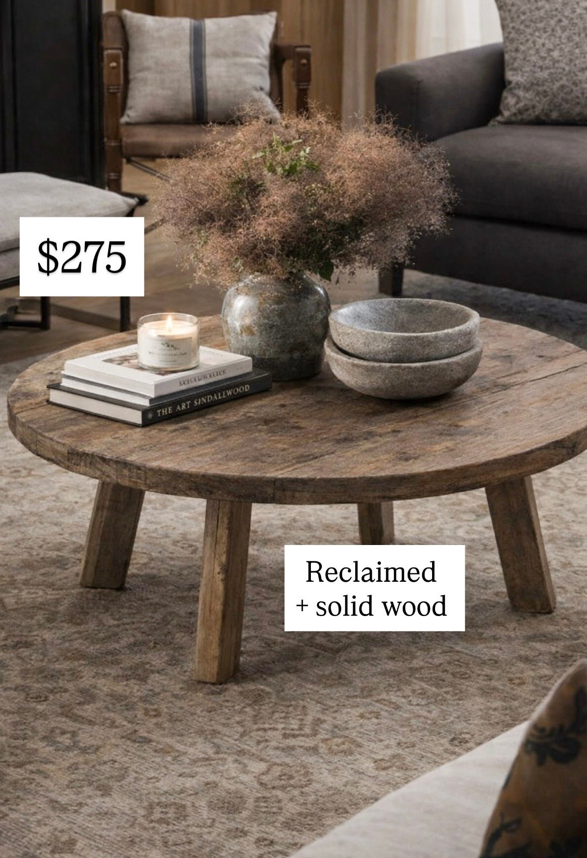 Reclaimed solid wood coffee table for under $300. What is it crazy deal this is so beautiful similar styles like this go for 800+ affordable living room, furniture, Wayfair.

#LTKHome #LTKSaleAlert