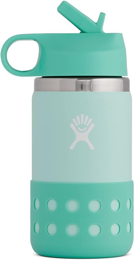 Hydro Flask 12 oz. Kids Wide Mouth Water Bottle with Straw Lid- Stainless Steel, Reusable, Vacuum... | Amazon (US)