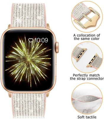 Compatible with Apple Watch Band Blingbling (Glitter Silver,38mm/40mm/41mm) | eBay US