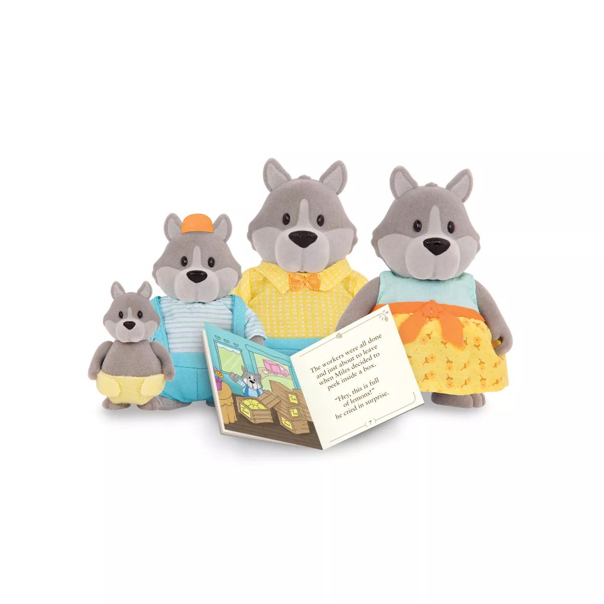 Li'l Woodzeez Miniature Animal Figurine Set - GrayPaws Wolf Family | Target