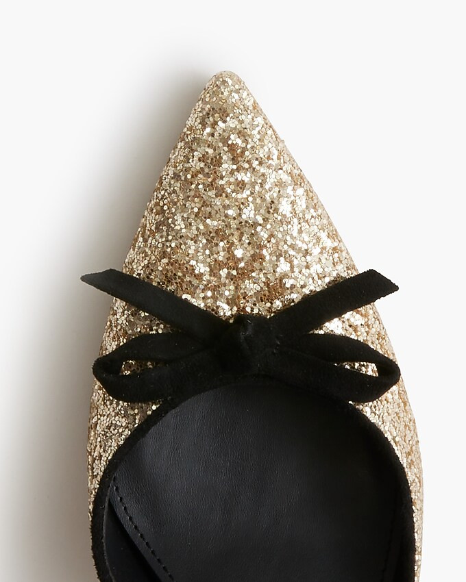 Glitter double-bow heels | J.Crew Factory
