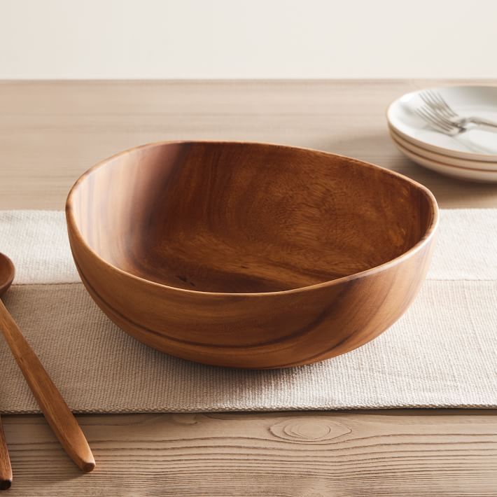 Organic Shaped Wood Serving Bowls | West Elm (US)