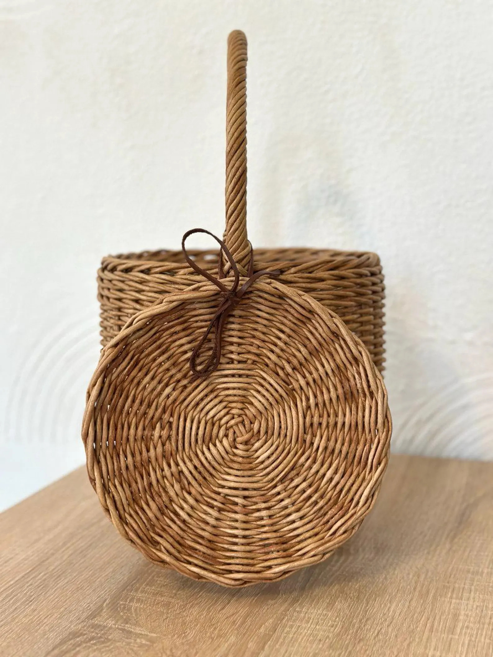 Jane Birkin basket  Wicker Basket Jane Birkin style wicker bag basket Round with lid and handle g... | Etsy (US)