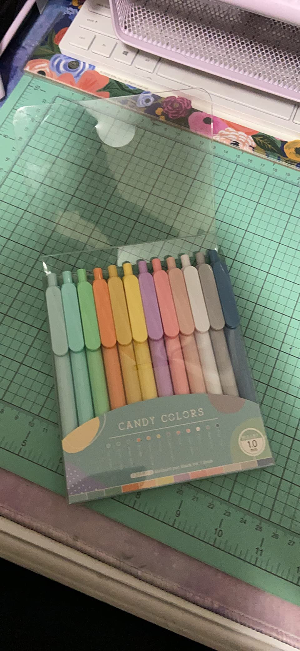 12-Pcs Ballpoint Pens, Comfortable Writing, Pastel Retractable Pretty Journaling, Black Ink Medium Point 1.0 mm Gift, Cute Office Supplies for Women | Amazon (US)