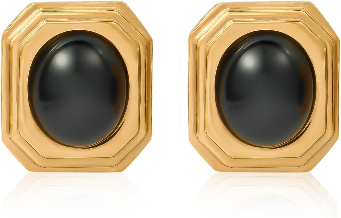 18K Gold Plated Earrings for Women Cute Earrings Chunky Drop Dangle Earrings Trendy Earrings Jewe... | Amazon (US)