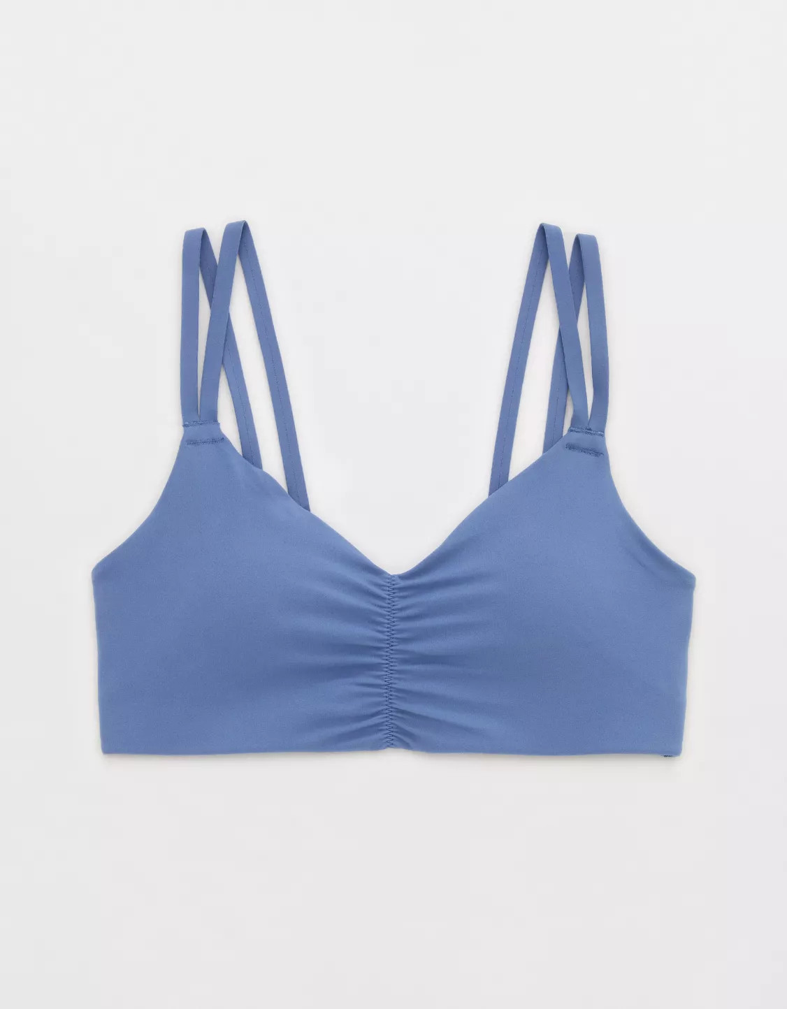 OFFLINE By Aerie Real Me Ruched Strappy Sports Bra | Aerie