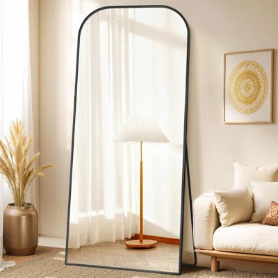 Full Length Mirror With Stand Floor Mirror Freestanding, Arched Floor Standing Large Mirrors Full Body Wall Hanging Leaning Home Decor For Bedroom & L | Wayfair North America