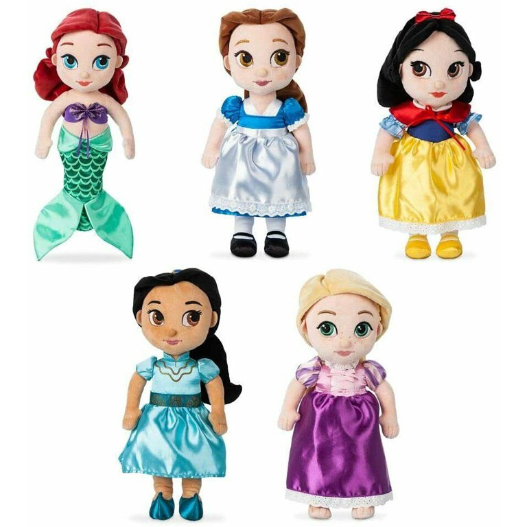 Animators Collection Disney 5pc Princess Plush Doll Gift Set Small 12 Inch Rapunzel Belle Jasmine... | Walmart (US)