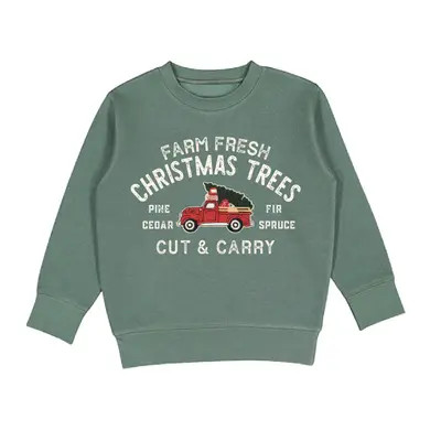 Sweet Wink Farm Fresh Christmas Tree Patch Sweatshirt in Sage Green at Nordstrom, Size 7 | Nordstrom