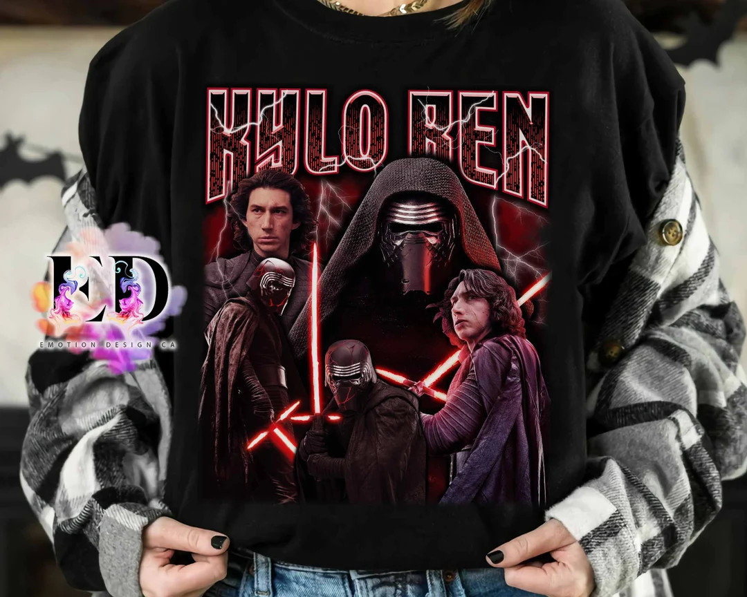 Star Wars The Force Awakens Kylo Ren Classic Portrait Shirt, Galaxy's Edge Holiday Unisex T-shirt... | Etsy (US)