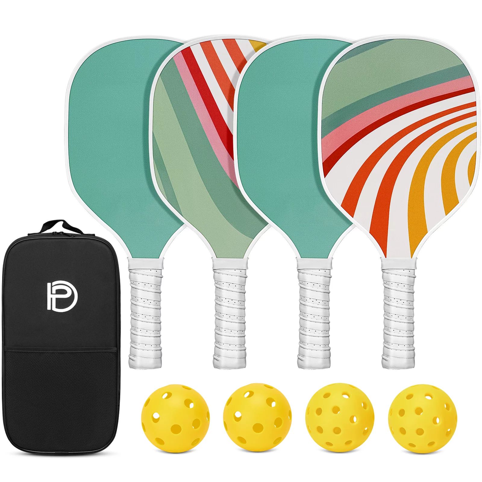 Wossspt Pickleball Paddles Set of 4 - USAPA Approved, 4 Indoor Outdoor Pickleball Balls, Paddle R... | Walmart (US)