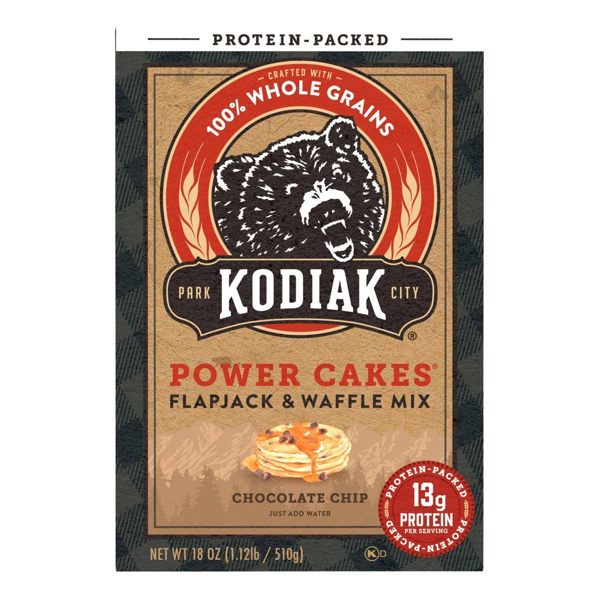 Kodiak Protein-Packed Flapjack & Waffle Mix Chocolate Chip - 18oz | Target