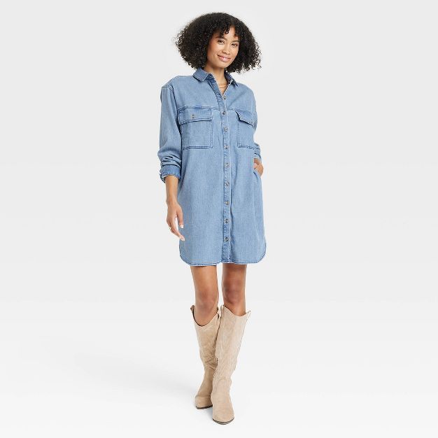 Women's Long Sleeve Button-Down Shirtdress - Universal Thread™ | Target