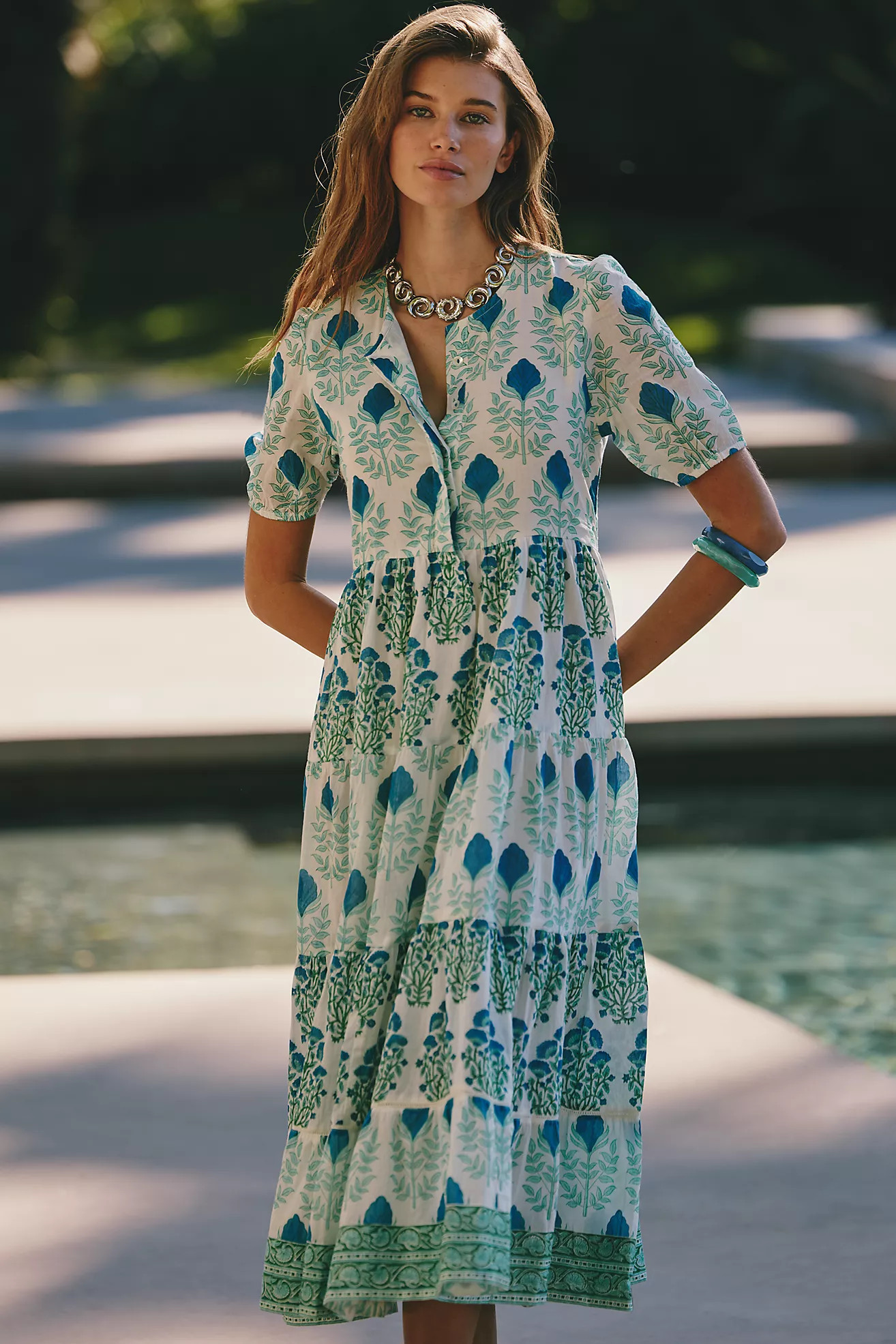 Ro's Garden Daphne Midi Dress | Anthropologie (US)