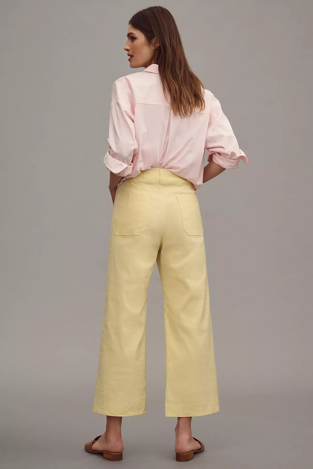 The Colette Cropped Wide-Leg Pants by Maeve: Magic Fabric Edition | Anthropologie (US)