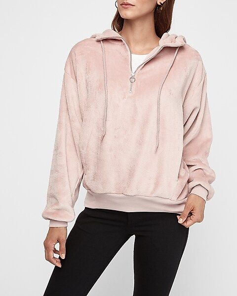 oversized velour hoodie | Express