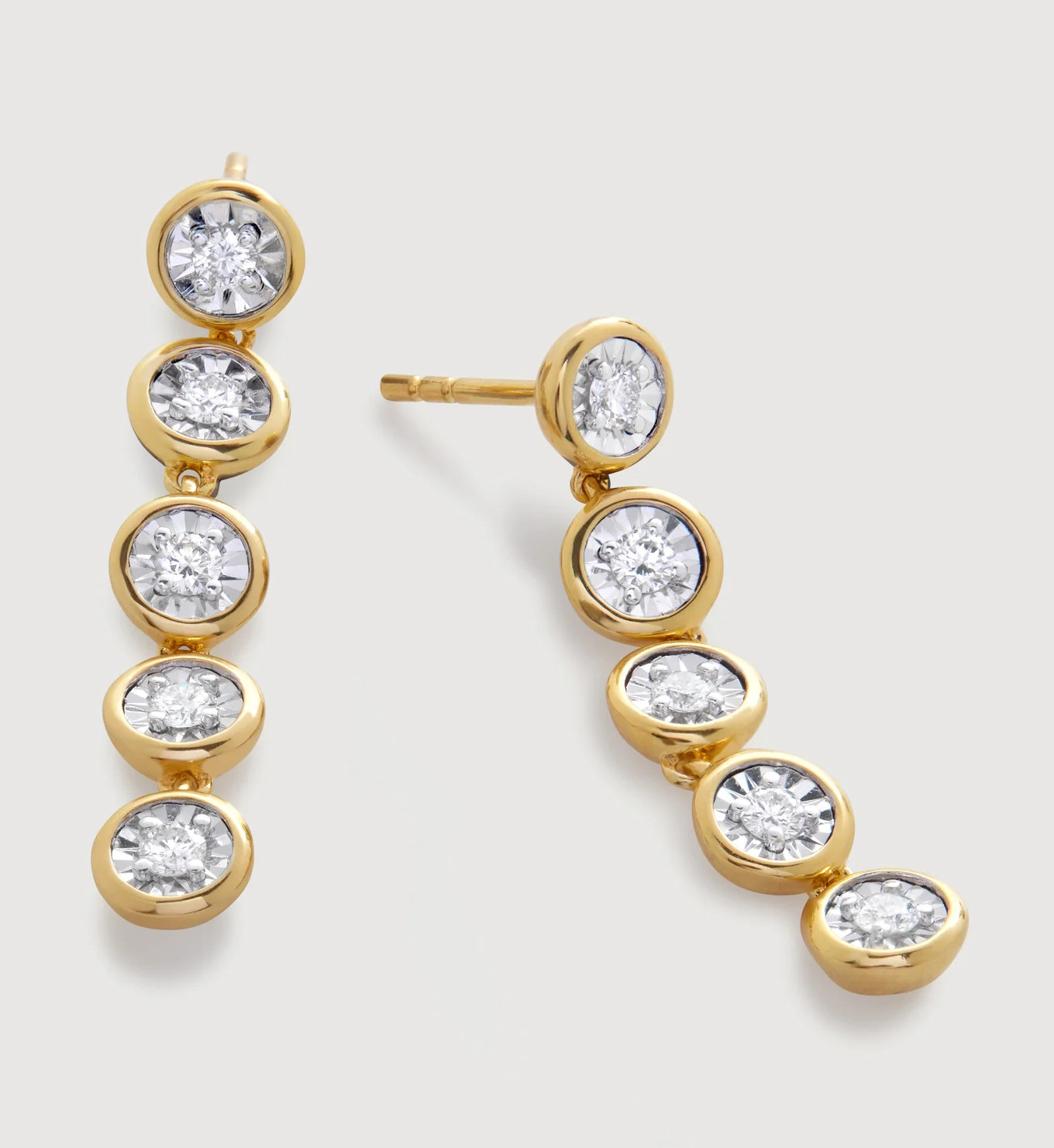 Round Diamond Cocktail Earrings | Monica Vinader (Global)