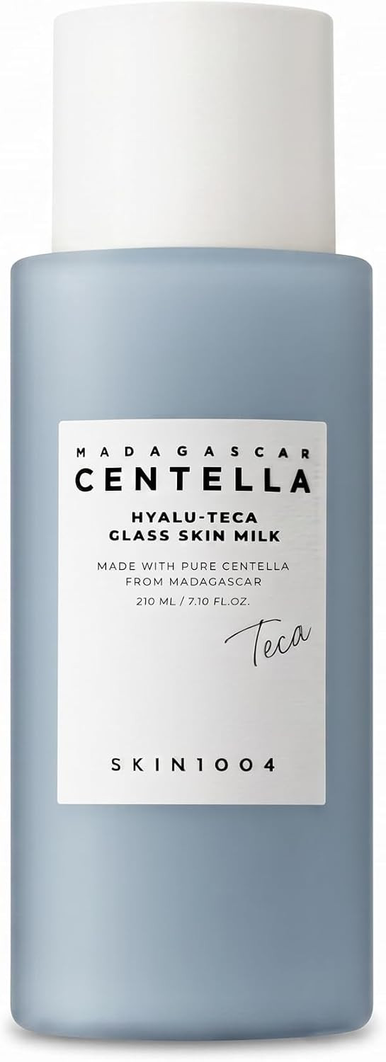 SKIN1004 Hyalu TECA Glass Skin Milk, Hydrating Face Moisturizer for a Dewy Glow, Milky Toner with Hyaluronic Acid for Deep Moisture, Peptides for Elasticity, Korean Skin Care, 7.10 fl.oz / 210ml | Amazon (US)