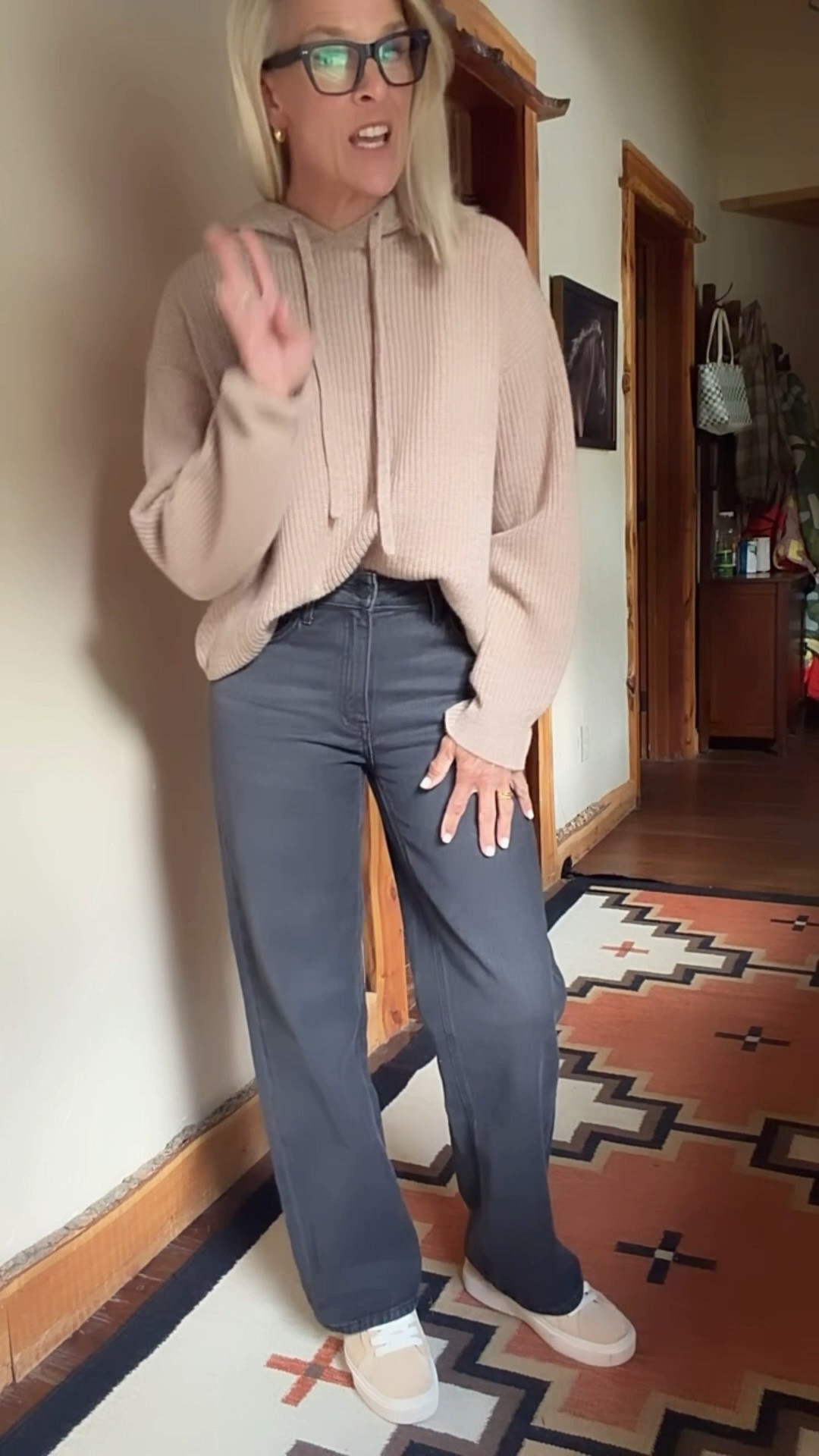 I grab this cashmere hoodie so often. And love layering it under a jacket or denim shirt. And pull the hood out 

And these denim!!!! 
Sweater - small
Denim - tts regular length. I’m 5’6”

@Quince #quincepartner

#LTKgrwm #LTKootd #LTKOver40