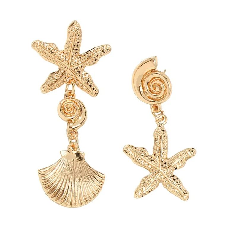 Earring Cute Bohemia Seashell Earring Pearl Stud Earrings Beach Ocean Earrings Accessories | Walmart (US)